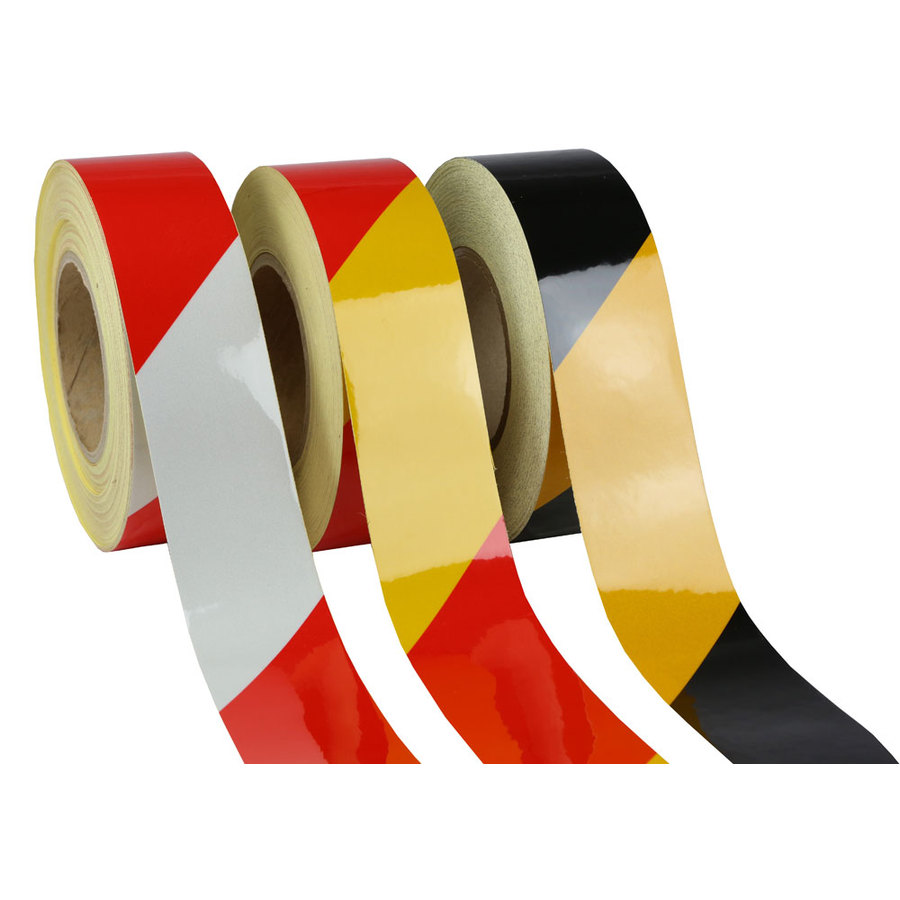 50mm x 45.7mtrs class 2 reflective tape – striped - Image 1